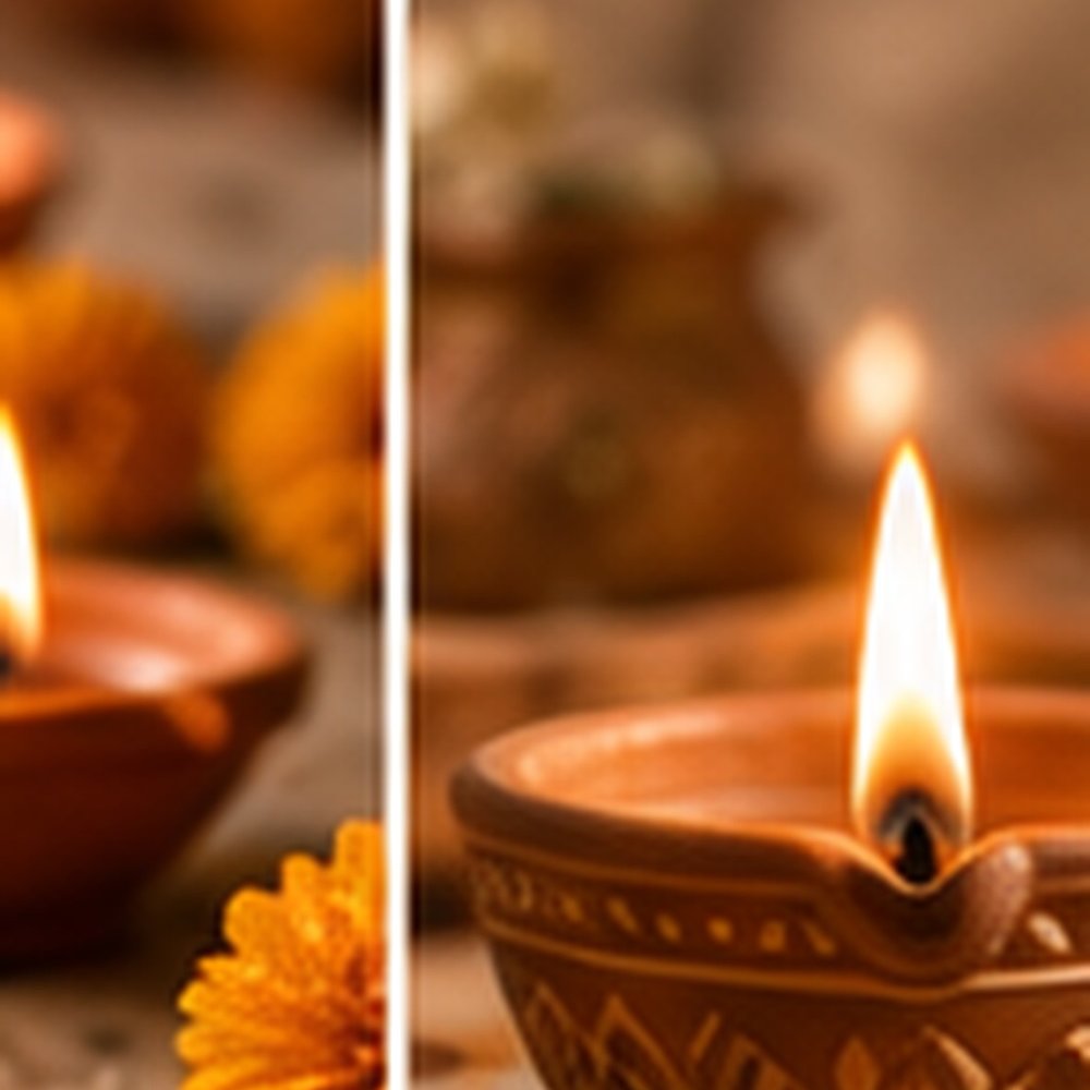 Carved Diya Pair — Mitti Ke Rang