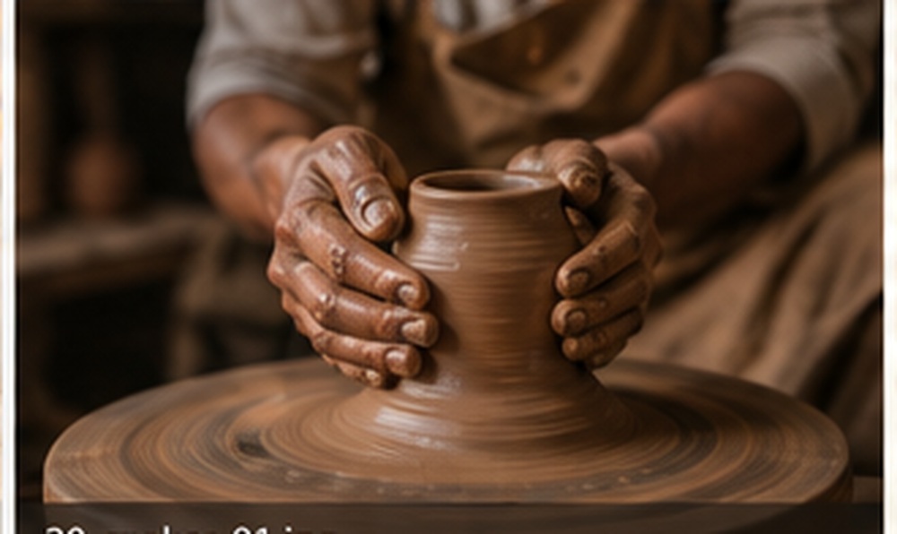 Handmade terracotta pottery